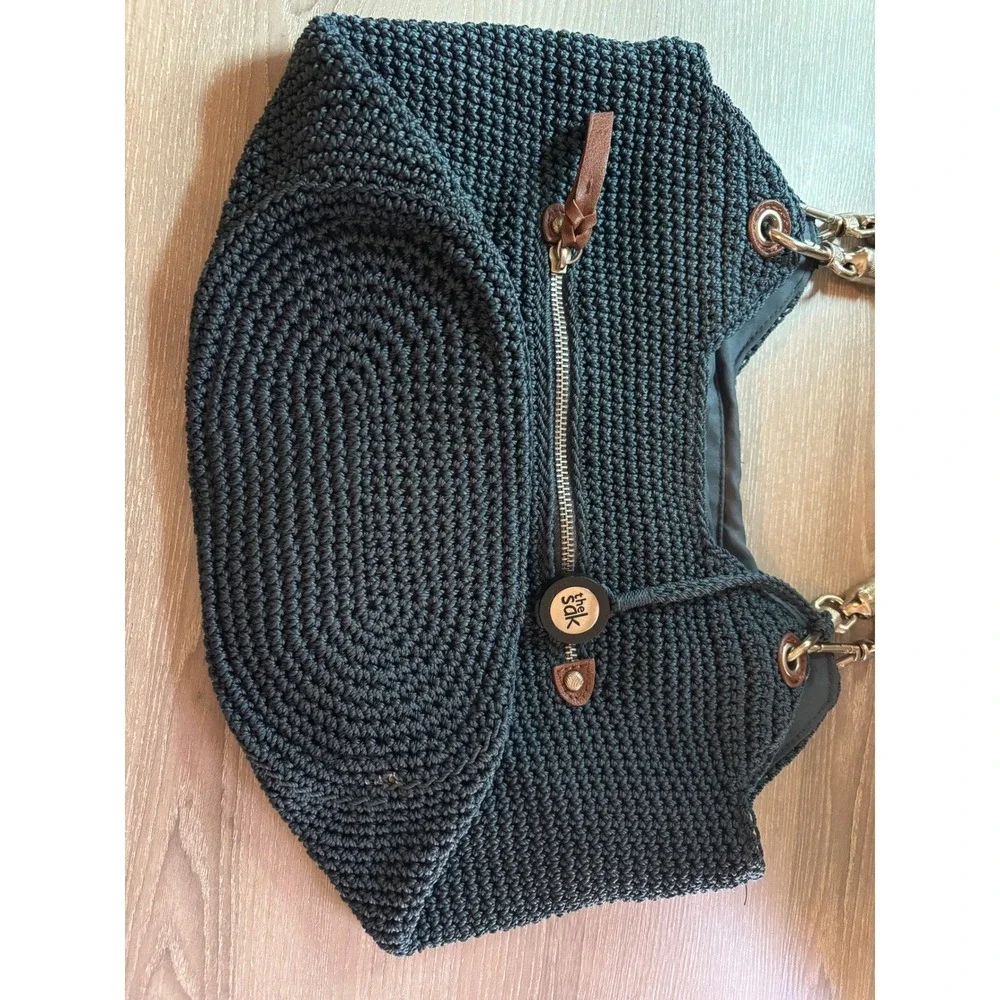The Sak Indio Crochet Shoulder Bag Braided Strap‎ Hobo boho cottage festival